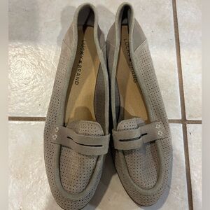 Tan suede Lucky Brand Loafers size 7.5
